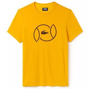 Lacoste Sport Graphic Tee, Yellow/Navy, Large